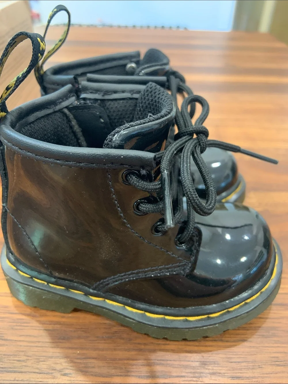 New in Box - Dr. Martens Infant 1460 Black Patent Boots Toddler Size 4